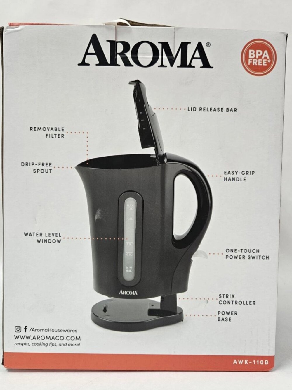 Aroma Electric Water Kettle - Picture 3 of 5
